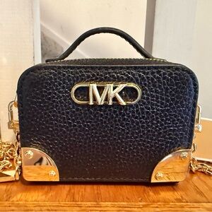 Michael Kors Navy Mini Bag with Gold Accents NWT